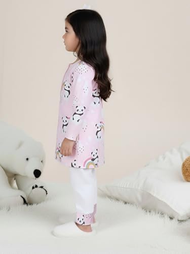 Image of POLKA TOTS Premium Cotton Night Wear for Boys & Girls | Traditional Kurta Pyjama Night Suit Set | Ultra-Soft & Breathable Nightwear for Toddlers & Baby | Kids Night Dress from Newborn to 8 Years