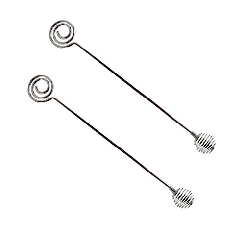 BESTonZON 2pezzi Agitatore Spirale in Acciaio Resistente alla Corrosione con Manico Lungo Strumento Pratico per Saloni di Bellezza e Parrucchieri