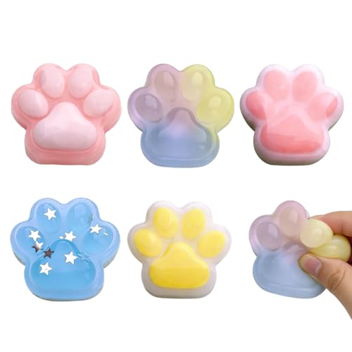 5,🎁【Set Pratico & Sicuro da 5 Pezzi】 Realizzati in materiali TPR privi di ftalati e sicuri, questi squishy rispettano rigorosi standard di sicurezza. L'intero set rappresenta un ottimo valore come giocattolo terapeutico, regalo o compagno creativo per alleviare lo stress, adatto a tutte le età.