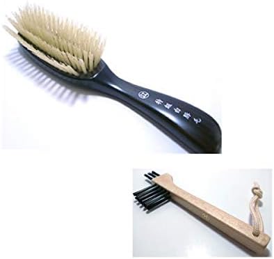 Amazon 創業300年江戸屋謹製 特級白豚毛ヘアブラシ６行 ヘアブラシクリーナーセット 白豚毛100 最高級ヘアブラシ 標準髪ボリューム向け 強くはなく心地よい頭皮刺激 頭皮マッサージ効果 毛質はやや硬め 江戸屋 ヘアブラシ 通販
