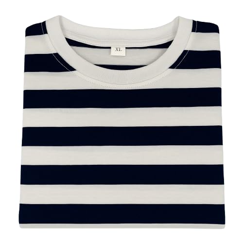 Image of Children's Striped Cotton T-Shirt, Classic Design, Multiple Colors, Age 1-7