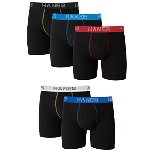 Hanes Men's Ultimate Cotton Stretch Boxer Briefs 5-Pack