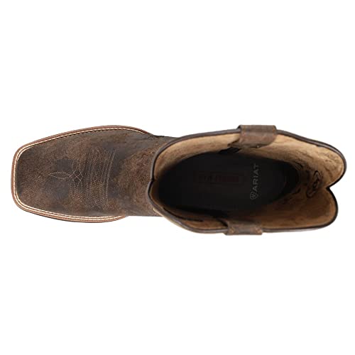 Ariat Mens Wilder Embroidered Square Toe Pull On Casual Boots Mid Calf - Brown4