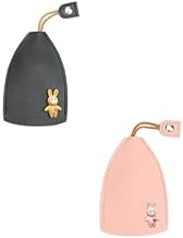 KPS Creative Pull Out Key Case | Leather Pull Type Key Bag | Cartoon Design Protective Key Sleeve | Cute Key Holder/Wallet | Travel Accessories | Cover For Theft Security (Pack of 2 PCs,Multicolor)