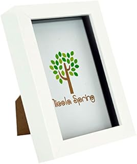 Nicola Spring Box Picture Glass Photo Frame, Standing & Hanging - White - 4 x 6