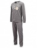 Ensemble pyjama homme hiver en polaire intérieur-extérieur ultra douce, conçu pour offrir une chaleur enveloppante lors des nuits froides. La texture velours losange apporte un confort premium idéal pour le cocooning et les soirées détente à la maison