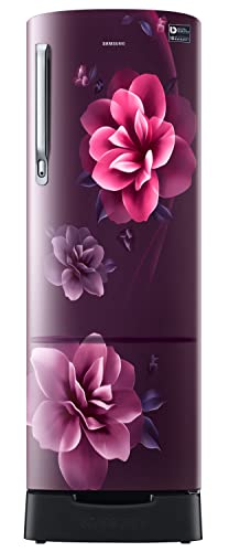 Image of Samsung 246L 3 Star Inverter Direct-Cool Single Door Refrigerator Appliance (RR26C3893CR /HL,Camellia Purple) Base Stand Drawer