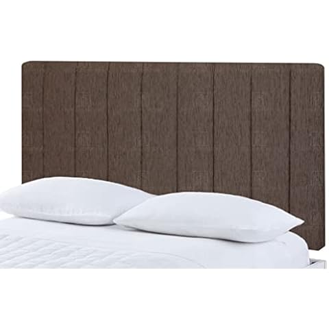 Portland Headboard Divan Bed Bedroom Decor Hotel Furniture Chenille Fabric (Brown, 5ft Kingsize) Cover