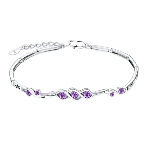 Bracelet femme violet cristal en coeur HYJYGX pour sublimer votre quotidien
