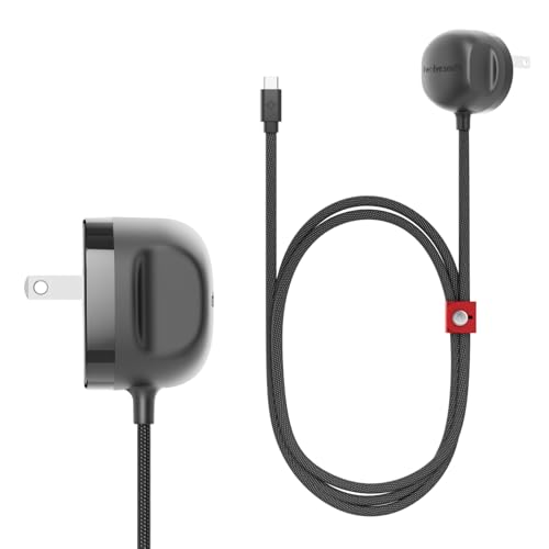 Twelve South PowerCord All-in-One 30W USB-C Fast Charger with Universal Compatibility– 4 ft Charging Cable + Wall Adapter Block for USB-C PD 3.0 for iPhone, iPad, Samsung, MacBook Air, and More, Slate