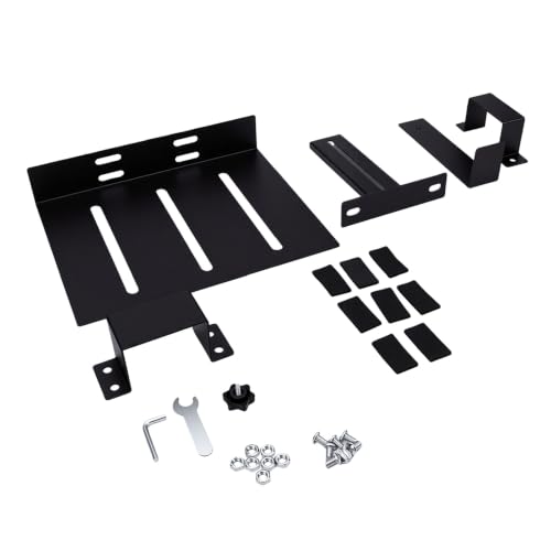 Soporte ajustable para CPU Pomya sin taladro, acero resistente para montar debajo del escritorio, capacidad hasta 20 kg miniatura 3