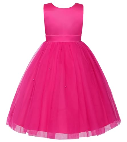Image of JerrisApparel Flower Girls Dress Wedding Satin Dresses Princess Birthday Party Prom Ball Gown