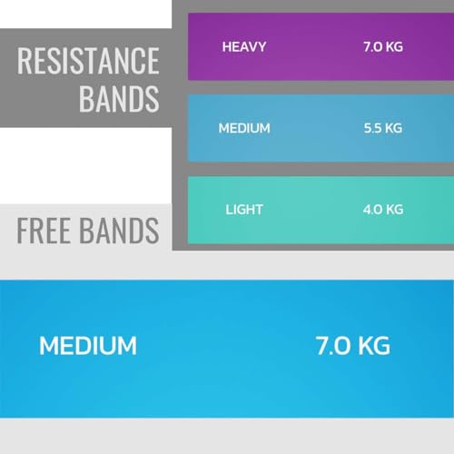 Image of Durafit Resistance Bands | Home Workout | Unisex | Toning | Exercise & Stretching | Mini Loop Bands | Pack of Multi-Color Bands (Resistance Band-B2-Pack of 4)