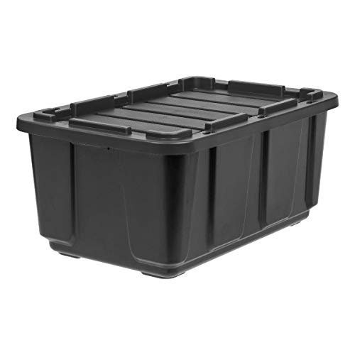 IRIS USA 589090 27 Gallon Utility Tough Stackable Plastic Storage Tote, Black (4 Pack) - Image 5