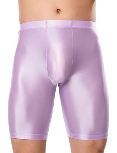 Collant de sport brillant pour homme - short de compression transparent de running