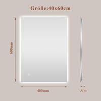 Archaluxe Badspiegel mit Beleuchtung 40x60cm Badezimmer Spiegel LED Dimmbar – Ansicht 7