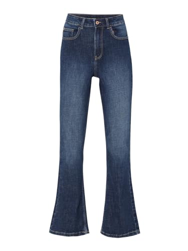 Image of VERO Moda Women High Rise High Waist Bootcut Flared Jeans | Wide Leg Bell Bottom Denim | Stretchy & Stylish Retro Look