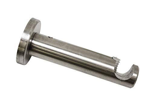 Gardinia Träger für Gardinenstange mit Ø 12 mm, 1-läufig, Offen, 7,5 cm, Edelstahl