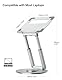 Laptop Ständer Höhenverstellbar mit 360° Drehbarer Basis, Ergonomisch Laptopständer, Laptop Erhoehung Fuer Schreibtisch, Standing Laptop Stand Computer Ständer mit MacBook Pro, Laptops 10–17 Silber