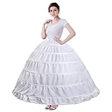 Make you perfect Hoop Skirt Petticoat for Women Crinoline Underskirt 6 Hoops Ball Gown Petticoat
