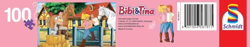 Schmidt Spiele 56187 Bibi und Tina, Auf dem Martinshof, 100 Teile Kinderpuzzle