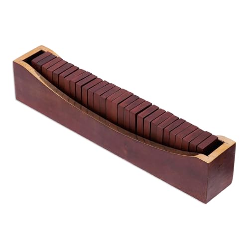 Set de Dominó Artesanal de Madera con Caja Mango miniatura 6