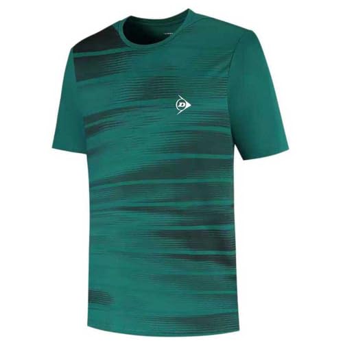 Dunlop Game Tee 2 t-shirt sport homme XXL vert et noir : vêtement de tennis respirant grand confort