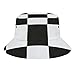 Colorato Squali Senza Soluzione di Continuità Bucket Hat Packable Pesca Sun Cap Estate Unisex Outdoor Pesca Cappello, Griglia in bianco e nero1, Taglia unica