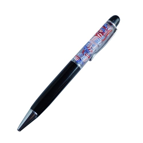 Image of USA Flag Hat Funny Pens Cute Floater Floating Liquid Writing Journaling Office Pen Unique Gift For Women Men