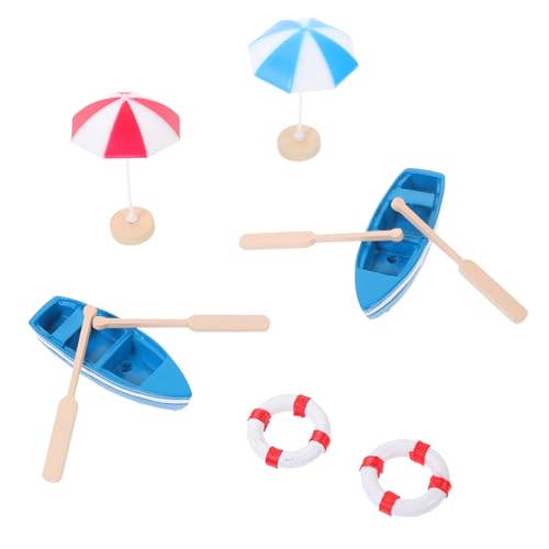 Abaodam 1 Juego Mini Adornos de Playa Mini Decoraciones de jardín decoración sombrilla en Miniatura Beach Umbrella Beach Toys Juguetes Mini Juguete Micro Accesorios de Playa el plastico