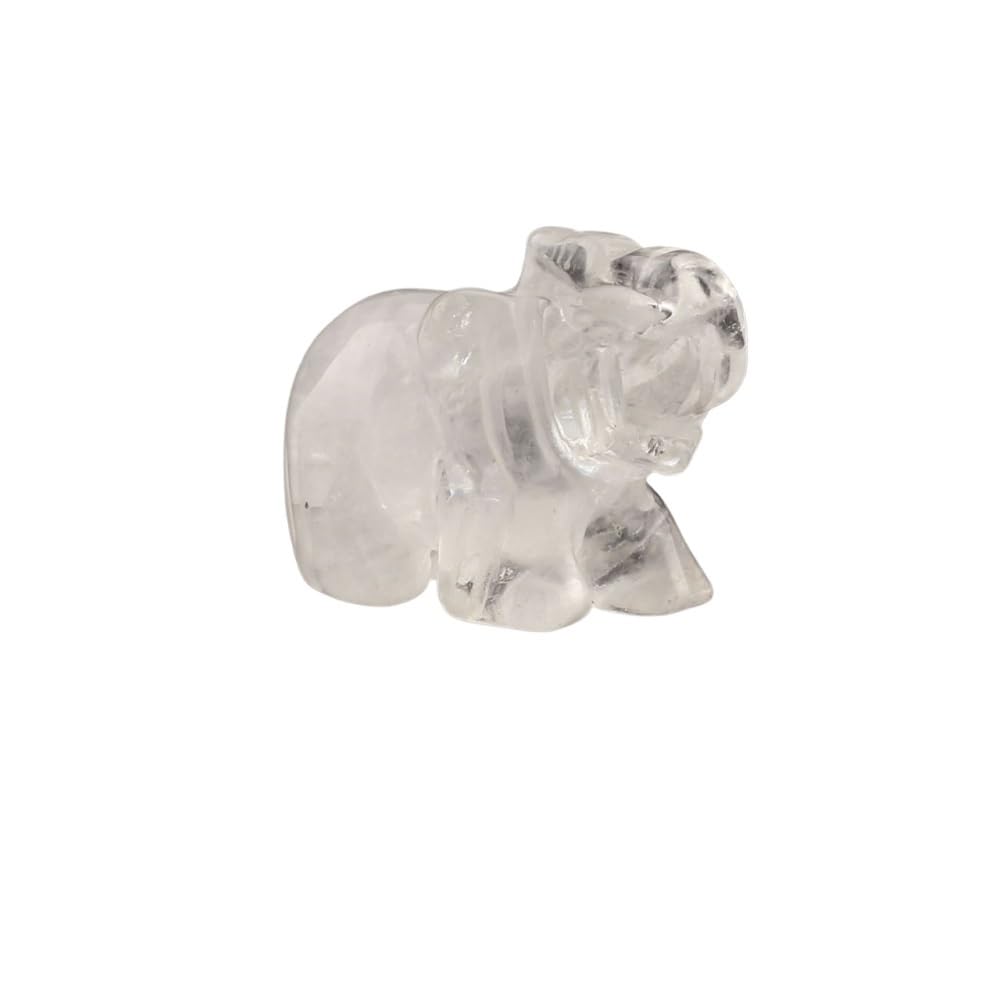 HUFFA Elephant Jade Ornaments - Semi-Precious Dongling Jade Crystal Carvings for Home Decoration