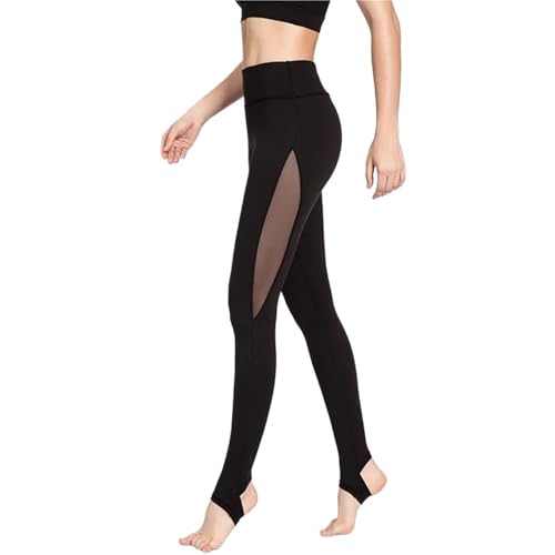 Collants course à pied haut maintien avec détails en maille fine