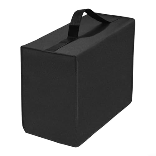 Glewi Cubierta antipolvo para máquina de café, impermeable, resistente a los rayos UV, protección contra arañazos, tela Oxford negra para encimera de cocina, se adapta a 38 x 18 x 33 cm (negro 210D)