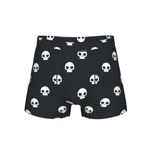bghdfa Ropa interior elástica transpirable con estampado de calavera 1 con cintura ancha cómoda y flexible y bolsa en forma de U 3D, Negro, M