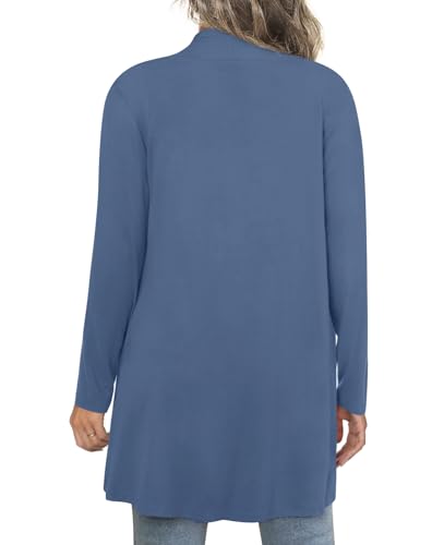 Image of Anymiss Womens Long Cardigans Spring Lightweight Jackets S-2XL Knit Kimono