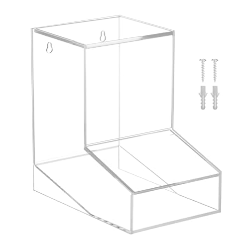 QWORK Acrylic Laundry Detergent Pods Container, Clear Candy Dispenser with Dual Lid, Holds 80 Pods