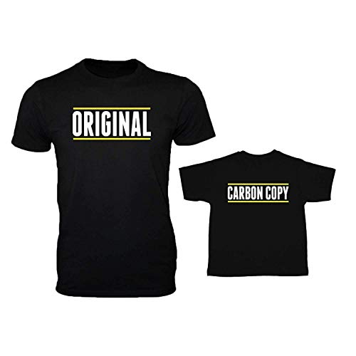 Image of TheYaYaCafe Original & Carbon Copy Dad and Son T-Shirts (Sold Separately) - Cotton, Regular Fit, Round Neck, Half Sleeves