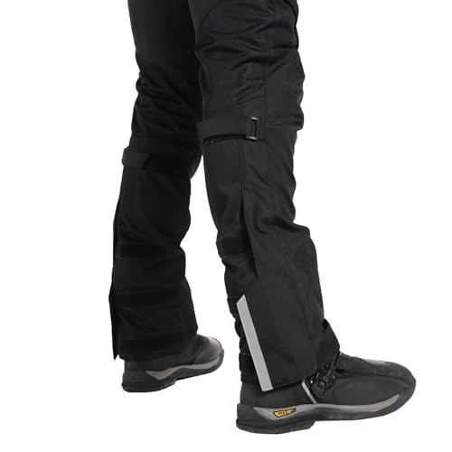 Image of Royal Enfield Tripper Riding Trouser | Changeable Straps| Certification: CE certified to CLASS A standards | Ergo Protech CE level 2 Armours at Knee XY CE level 2 at Hip | Blue Black Lime Red 38