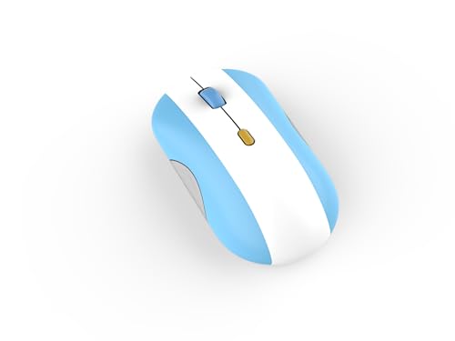 Image of Lenovo 350 Bluetooth Silent Mouse (Fan Edition), Wireless Ergonomic Ambidextrous Design, Bluetooth 5.3, Adjustable DPI up to 2400, 36 Month Battery Life, Recycled Materials, Argentina Flag