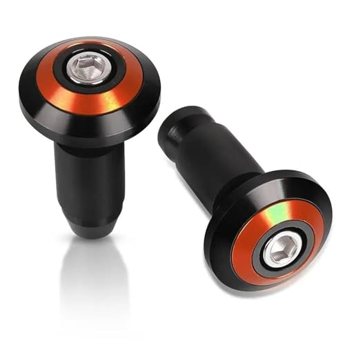 Embouts de guidon moto Ducati Monster 797 et Hypermotard avec boulons de fixation couleur orange