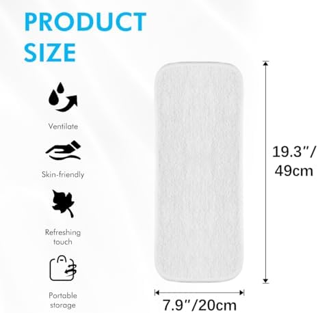 LukLoy 6 Pack Rayon Microfiber Inserts Liners for Adults Cloth Diapers for Incontinence Care, 4-Layer Washable Reusable Large Absorbent (White-Medium).