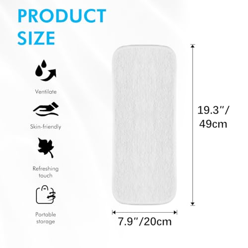 LukLoy 6 Pack Rayon Microfiber Inserts Liners for Adults Cloth Diapers for Incontinence Care, 4-Layer Washable Reusable Large Absorbent (White-Medium).