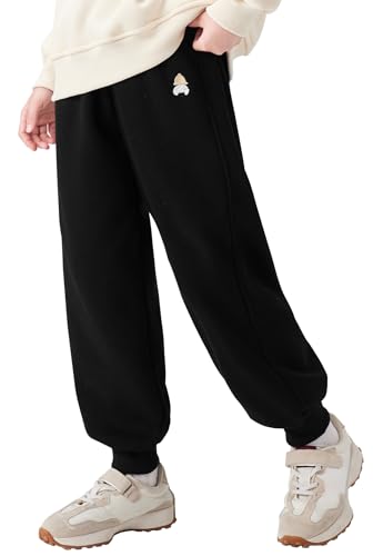 Girls Boys Fleece Joggers Sweatpants Sherpa Lined Winter Warm Elastic Waist Pants with Pockets