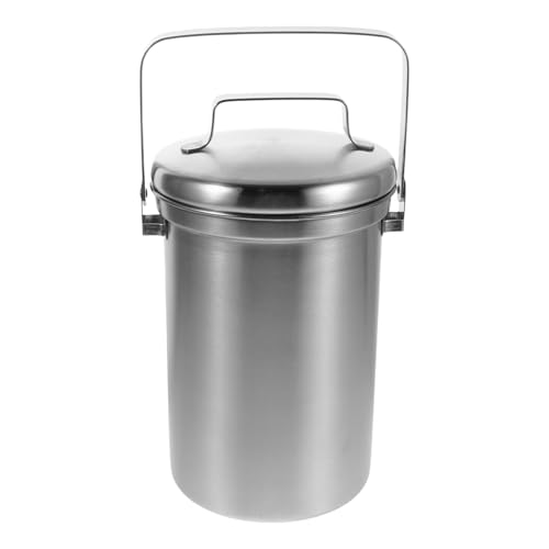 DOITOOL Cubo de compostaje Interior: Cubo de Basura de Acero Inoxidable de 3 litros para Cocina - Compostador de encimera para restos de Comida y Reciclaje de residuos
