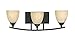 DESIGNERS FOUNTAIN 82903-BNB 24in Tackwood 3-Light Bathroom Vanity Light Fixture, Burnished Bronze