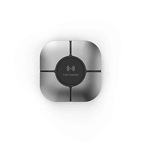 Wireless charger Qi haut de gamme finition argent pour iPhone et Galaxy