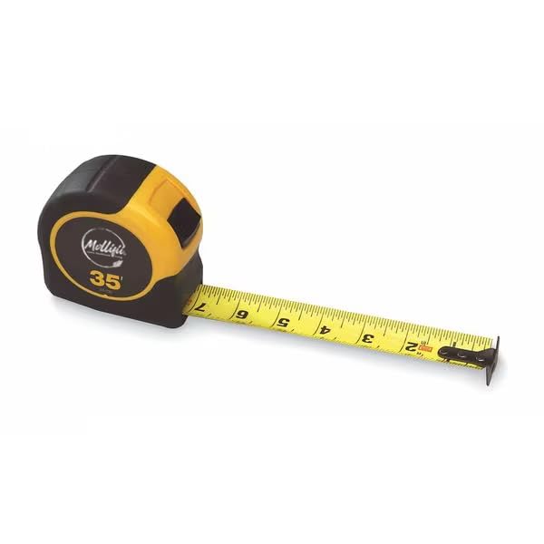 35 ft Tape Measure, 1-1/4 in Blade, Stud Markings, ABS Plastic Case, Rubber Grip, Mfr: 33-735-A
