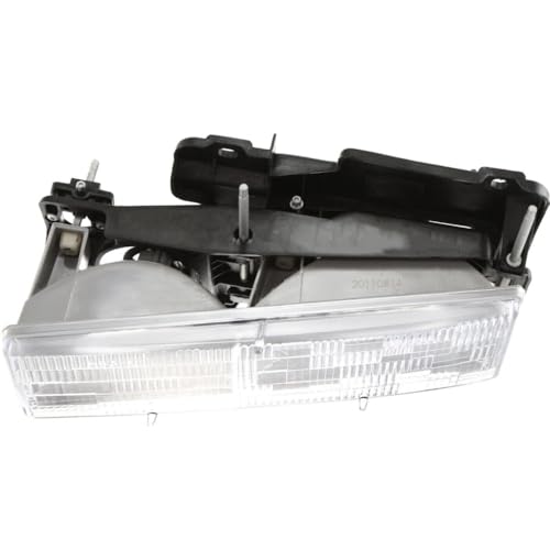 MNMSYH 2pcs Headlight Left and Right Clear Lens w/Bulbs Adjust Screw for Olds,for GMC,for Chevy GM2502101C