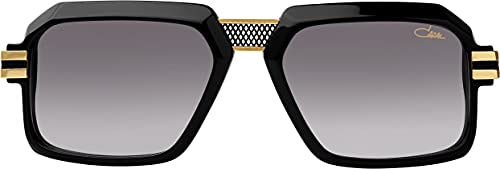 Cazal Men's 8039 Black and Gold Grey Lens Luxury Sunglasses2
