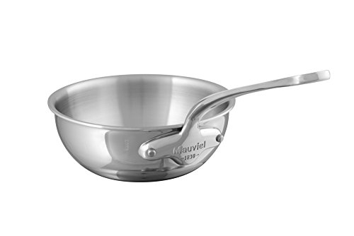 Mauviel M'Cook 5-Ply Polished Stainless Steel Chef Pan, And Cast Stainless Steel Handle, 2.1-qt, Made In France